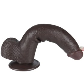 Crni Dildo sa pomerivom kožicom- Lvtoy00748-2